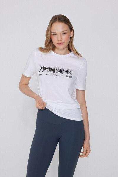 BIANCO ST.MOONPHASES Printed Cotton T-Shirt, , large image number 1