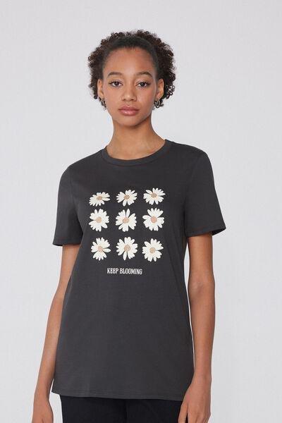 Black Printed T-Shirt, 5701_716Y, medium