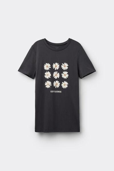 Black Printed T-Shirt, 5701_716Y, large image number 3