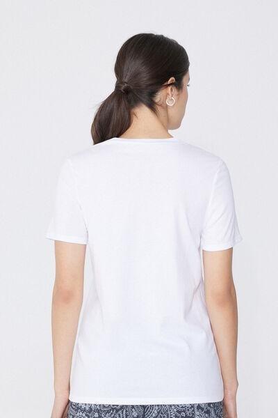 White Je T'Aime Printed Cotton T-Shirt, , large image number 2