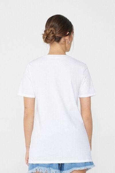 White Wild Printed Cotton T-Shirt, , large image number 2