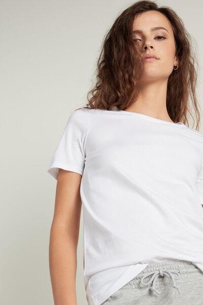 White Basic Jersey T-Shirt, , large image number 1