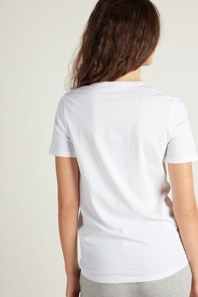 White Basic Jersey T-Shirt, , large image number 2