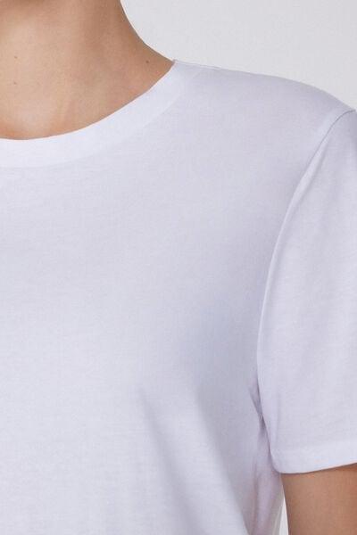 White Basic Jersey T-Shirt, White, large image number 2