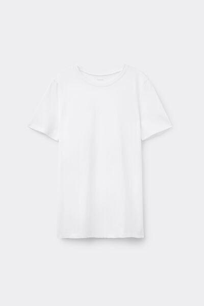 White Basic Jersey T-Shirt, White, large image number 4