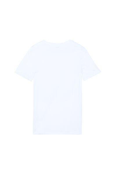 White Basic Jersey T-Shirt, , large image number 5