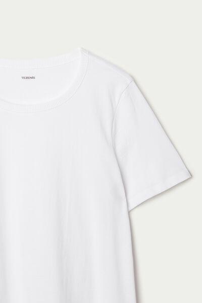 White Basic Jersey T-Shirt, White, large image number 7