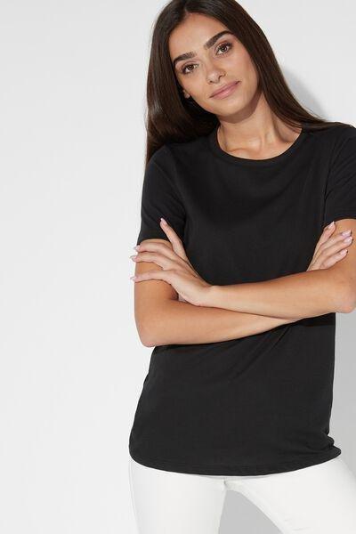 Black Basic Jersey T-Shirt, Black, medium