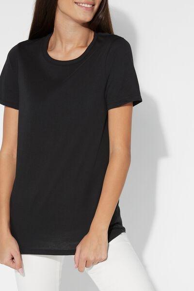 Black Basic Jersey T-Shirt, Black, medium