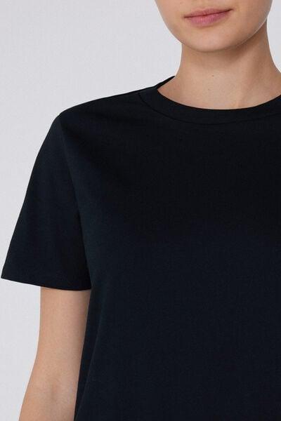 Black Basic Jersey T-Shirt, Black, medium
