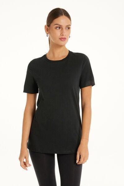 Black Basic Jersey T-Shirt, Black, medium
