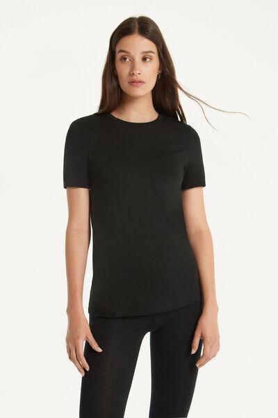 Black Basic Jersey T-Shirt, , large image number 3