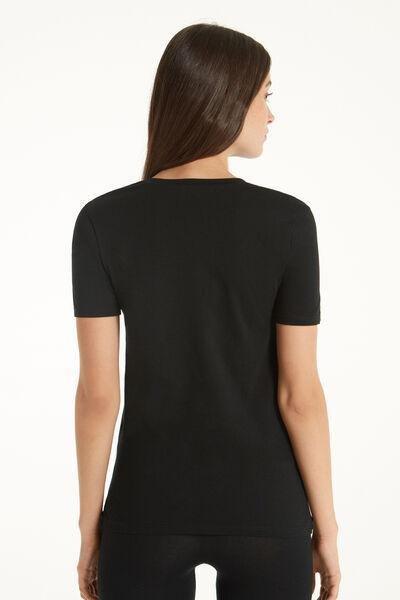 Black Basic Jersey T-Shirt, , large image number 4