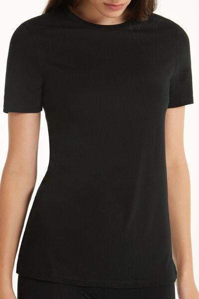 Black Basic Jersey T-Shirt, , large image number 6