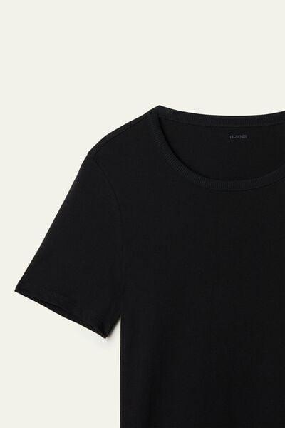 Black Basic Jersey T-Shirt, Black, large image number 11
