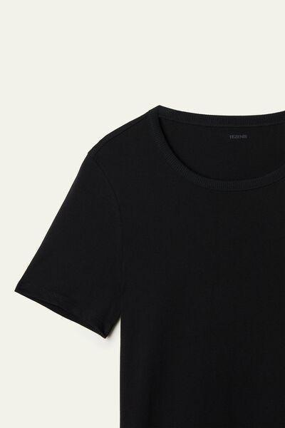 Black Basic Jersey T-Shirt, Black, large image number 12