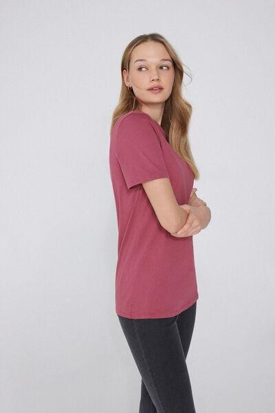 Pink Crew Neck T-Shirt, , large image number 1