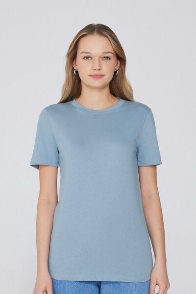 Blue Crew Neck T-Shirt, , large image number 0
