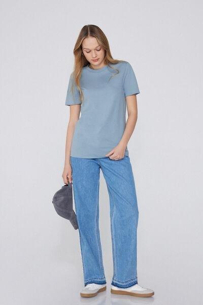 Blue Crew Neck T-Shirt, , large image number 1