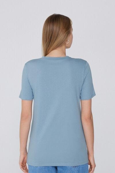 Blue Crew Neck T-Shirt, , large image number 2