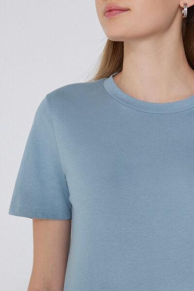Blue Crew Neck T-Shirt, , large image number 3