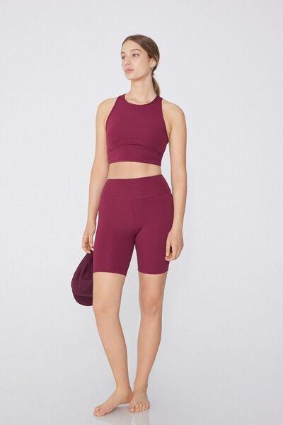 Burgundy Sleeveless Crop Top, , large image number 1