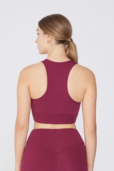 Burgundy Sleeveless Crop Top, , large image number 2