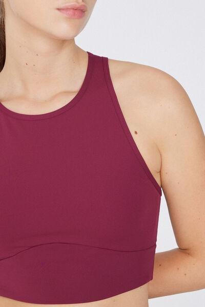 Burgundy Sleeveless Crop Top, , large image number 3