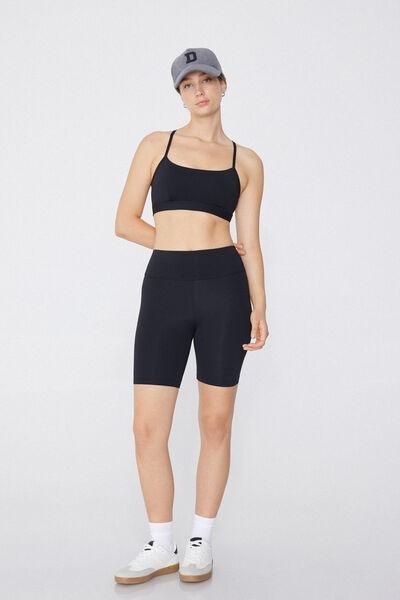 Black Padded Short Sport Top, , large image number 1