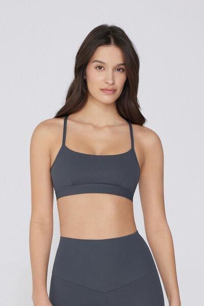 Grey Padded Short Sport Top, , large image number 0
