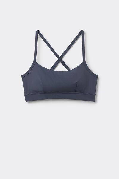 Grey Padded Short Sport Top, , large image number 4