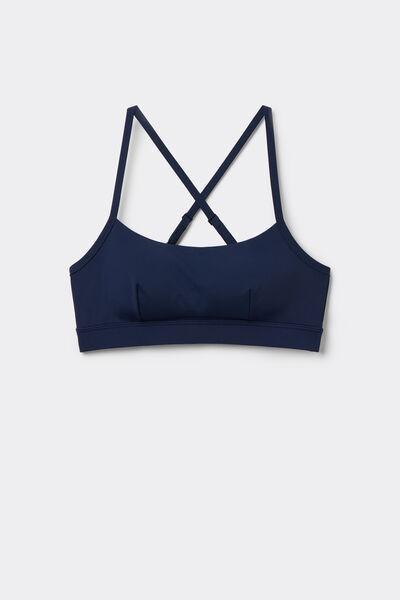 Blue Thin Straps Cropped Top, , large image number 4