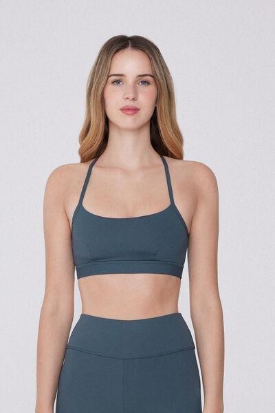 Grey Padded Short Sport Top, 5701_731Y, medium