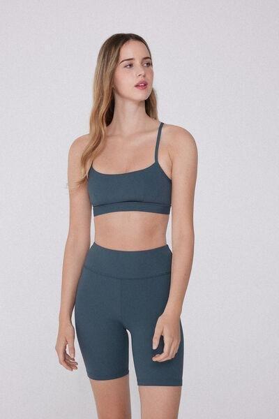 Grey Padded Short Sport Top, 5701_731Y, large image number 1
