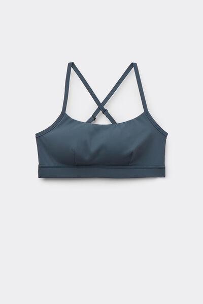 Grey Padded Short Sport Top, 5701_731Y, large image number 2