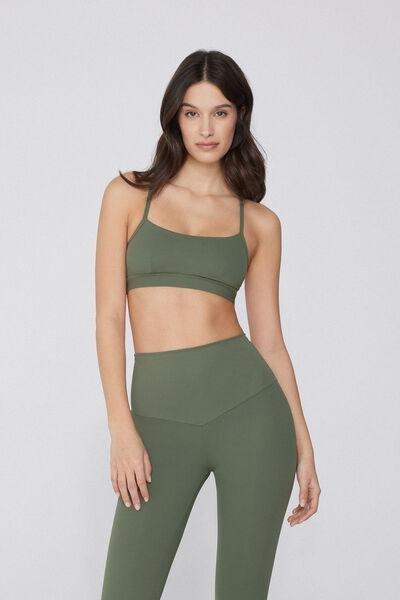 Green Padded Short Sport Top, , large image number 1