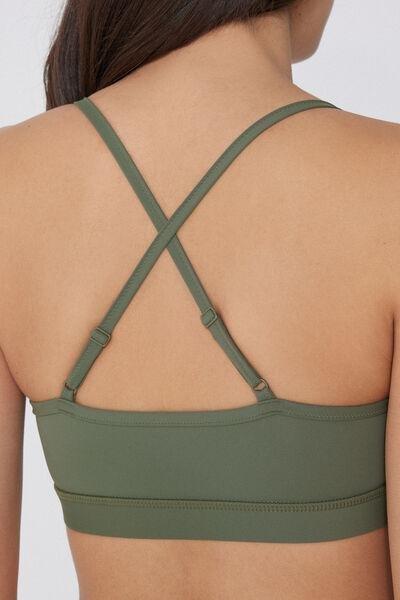 Green Padded Short Sport Top, , large image number 3