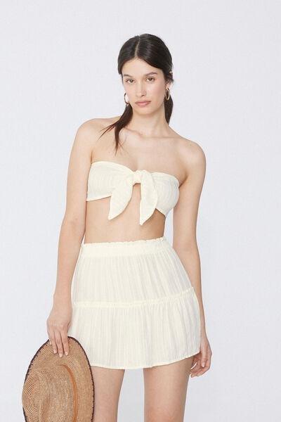 White Super-Cropped Top, , large image number 1