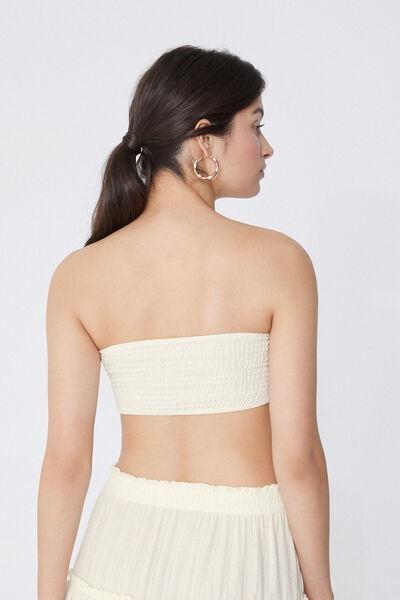 White Super-Cropped Top, , large image number 2
