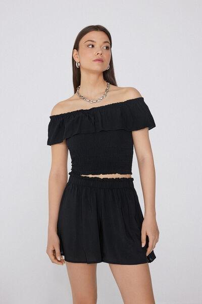 Black Bandeau Stitch Top, , large image number 1