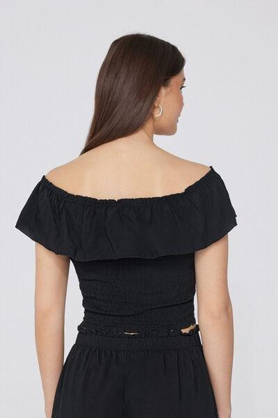 Black Bandeau Stitch Top, , large image number 2