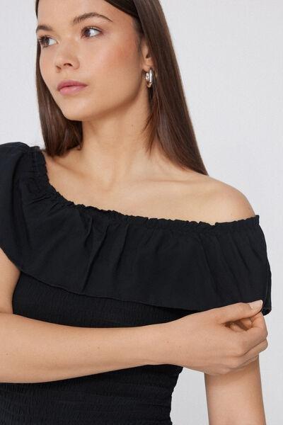 Black Bandeau Stitch Top, , large image number 3