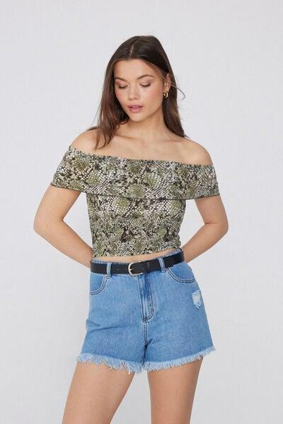 Multicolour Bare Shoulders Top, 5701_769Y, large image number 0