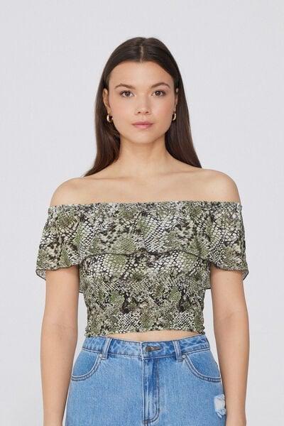 Multicolour Bare Shoulders Top, 5701_769Y, large image number 1