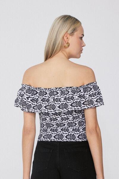 Multicolour Bare Shoulders Top, , large image number 2