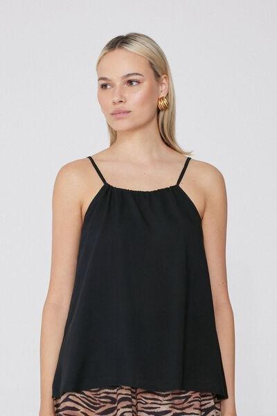 Black U-Neck Tank Top, , large image number 0