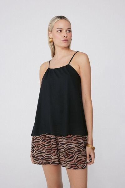 Black U-Neck Tank Top, , large image number 1
