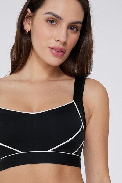 Black U-Neck Crop Top, , large image number 3