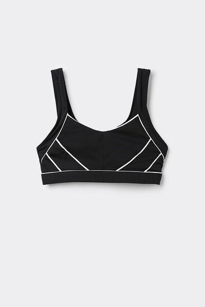 Black U-Neck Crop Top, , large image number 4
