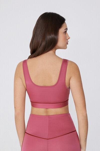 Purple U-Neck Crop Top, , large image number 2